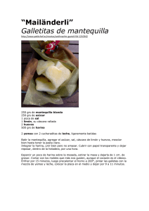 “Mailänderli” Galletitas de mantequilla