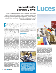Nacionalización petrolera y YPFB