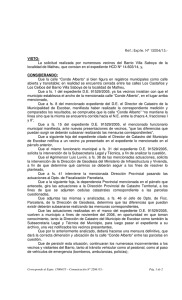 Ref.: Expte. Nº 15004/15.- VISTO: La solicitud