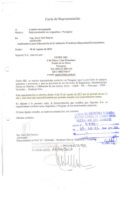 Carta de Representación - Dirección Nacional de Contrataciones