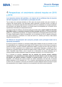 4 Perspectivas: el crecimiento cobrará impulso en 2015 y 2016