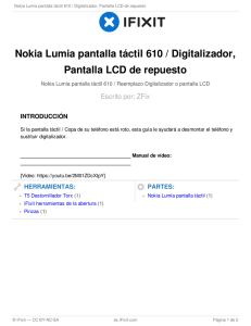 Nokia Lumia pantalla táctil 610 / Digitalizador, Pantalla LCD de