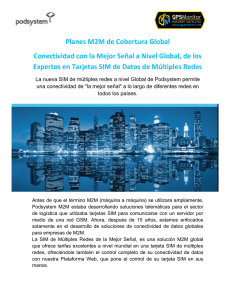 Planes M2M de Cobertura Global Conectividad con la