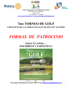 FORMAS DE PATROCINIO - Federación Venezolana de Golf