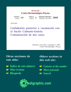 Linfadenitis posterior a vacunación con el bacilo Calmette