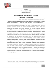 Antropología. Teorías de la Cultura, Métodos y