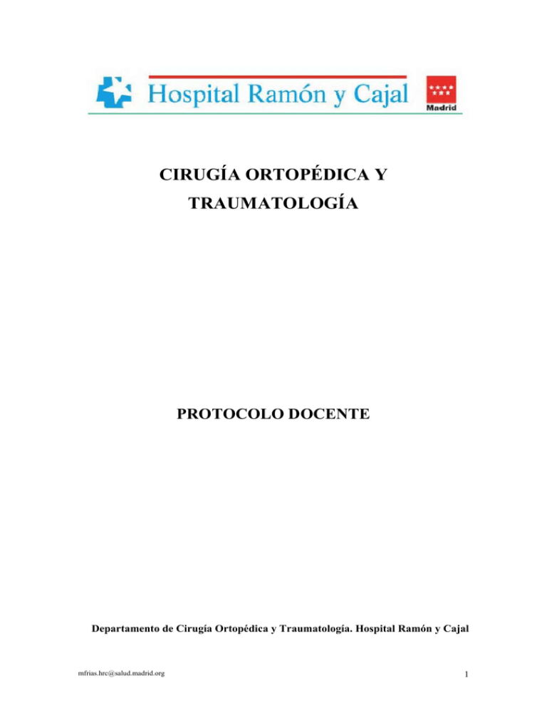 Cirug A Ortop Dica Y Traumatolog A