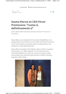 Susana Marcos en CEO Fórum Promociona: “Cuotas sí