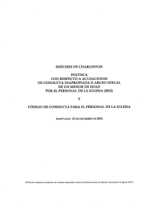 diócesis de charleston política con respecto a acusaciones de