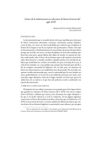 Léxico de la indumentaria en relaciones de bienes