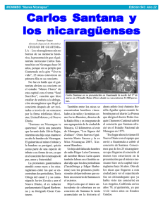 Carlos Santana y los nicaragüenses