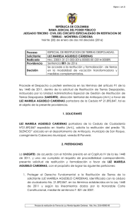 república de colombia rama judicial del poder público juzgado