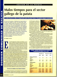 Malos tiempos para el sector gallego de la patata