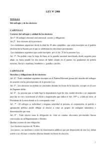 LEY Nº 2988 - Tribunal Electoral de la provincia de Entre Ríos