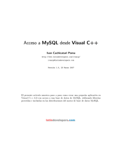 Acceso a MySQL desde Visual C++