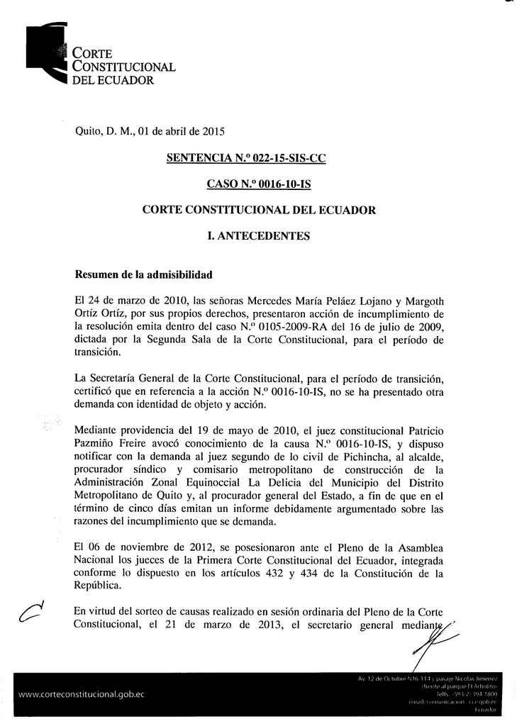 Descargar Sentencia - Corte Constitucional del Ecuador