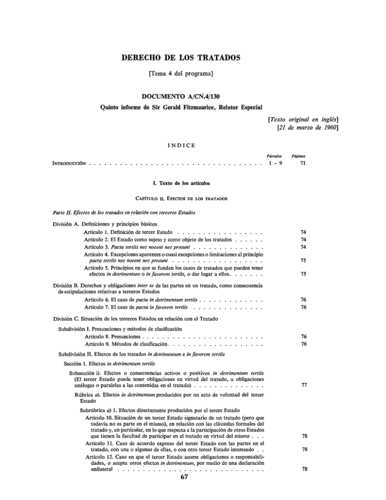 Derecho De Los Tratados Quinto Informe De Sir Gerald Fitzmaurice 0830