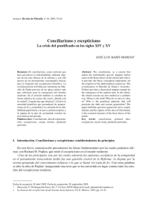 Conciliarismo y escepticismo - Revistas Científicas de la