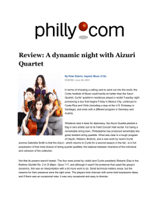Review: A dynamic night with Aizuri Quartet