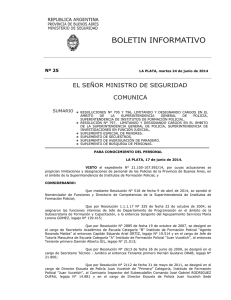 Nº 25 - Ministerio de Seguridad Provincia de Buenos Aires