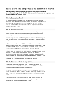 Tasa para las empresas de telefonía móvil