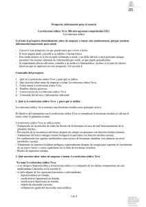 1 de 9 Prospecto: informaci&oacute;n para el usuario Levotiroxina s&oacute;dica