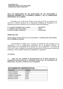 ESTAMENTO DEPORTISTAS - Federación Andaluza de Piragüismo