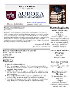 Boletín de mayo - Aurora Collegiate Academy
