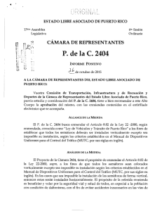 P. de la C. 2404 - Cámara de Representantes