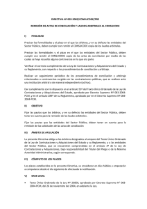 DIRECTIVA Nº 002-2005/CONSUCODE/PRE REMISIÓN DE