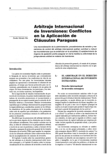 Arbitraje Internacional de Inversiones: Conflictos en la Aplicación de