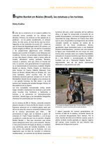 Brigitte Bardot en Búzios (Brasil), las estatuas y los turistas