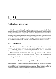 Cálculo de integrales