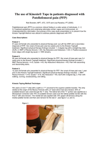 The use of Kinesio® Tape in patients diagnosed with Patellofemoral