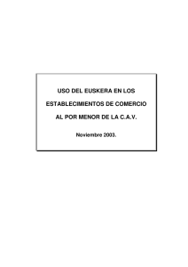 uso del euskera en los establecimientos de comercio al por menor