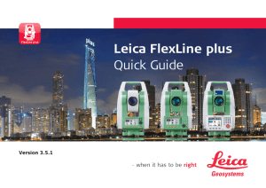 Leica FlexLine plus Quick Guide