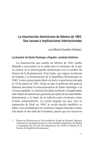 La insurrección dominicana de febrero de 1863. Sus causas e