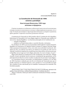 La Constitucion de Venezuela de 1999