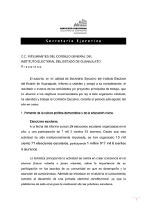 S ecretar í a E jecutiva ciento 71 elecciones escolares, participando