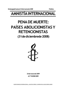 amnistía internacional pena de muerte: países abolicionistas y
