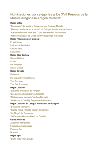 Nominaciones por categorías a los XVII Premios de la Música