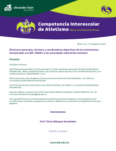 Competencia Interescolar - Bachillerato Alexander Bain