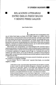 RELACIONES LITERARIAS ENTRE EMILIA PARDO BAZAN y