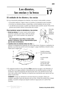 17 Los dientes, las encías y la boca