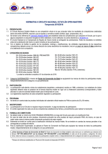 Normativa Circuito Nacional Octalón masters 2015-2016