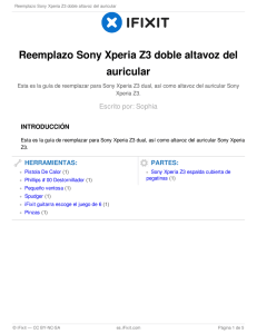 Reemplazo Sony Xperia Z3 doble altavoz del auricular