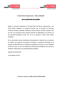 Fusión Banco Guipuzcoano – Banco Sabadell por el protocolo de