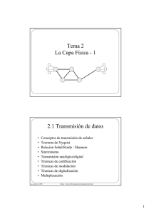 Tema 2 La Capa Física - 1 2.1 Transmisión de