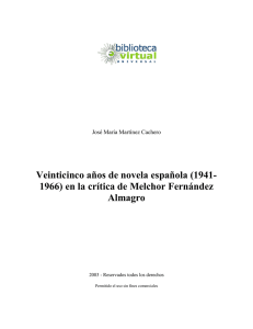 Veinticinco años de novela española