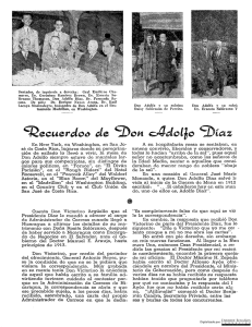 Recuerdos de Don Adolfo Díaz - Revista Conservadora